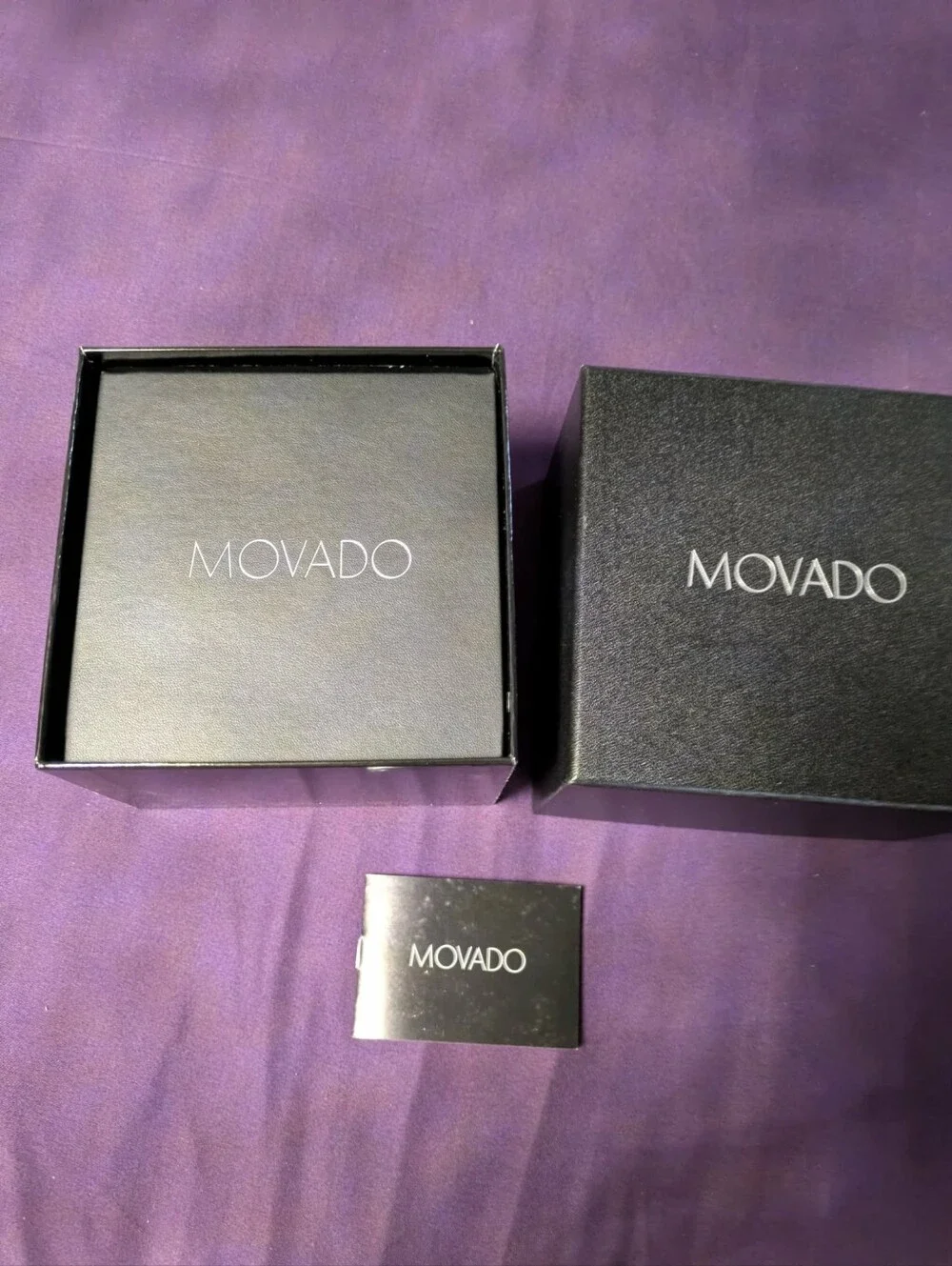 NWT Movado Amarosa Black Dial Two-Tone Stainless Steel and Gold Watch,